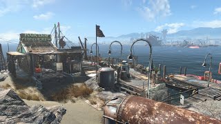 Fallout 4 Settlement Build  Four Leaf Fish Market on Nahant Point [upl. by Streeto]