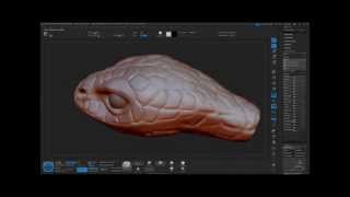 How to sculpt a snake in ZBrush [upl. by Mireielle428]