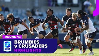 Brumbies v Crusaders Highlights  Round 13  SRP 2024 [upl. by Irakuy]