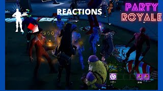 Fortnite Reactions to 200 CROWN WINS In Party Royale  100 SUB SPECIAL PT2 [upl. by Albertine]