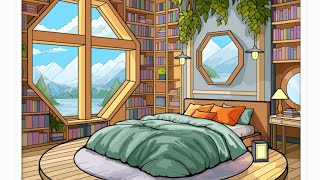 Draw dreamy bed room draw a beautiful room  creative canvas studio [upl. by Atiuqes]