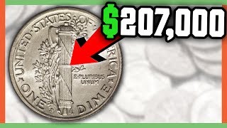 207000 RARE DIME WORTH MONEY  MERCURY DIME FULL SPLIT BANDS [upl. by Coben]