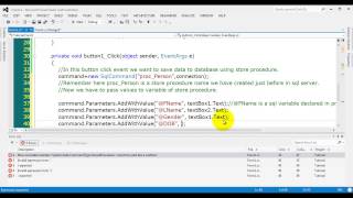 Saving data using Store Procedure [upl. by Carleen]