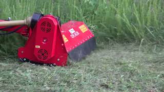 Flail Mower is better than Bush Hog Offset Ditch Bank Cutter [upl. by Aicirtam680]