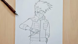 How to draw Kakashi  Kakashi full body step by step  tutorial [upl. by Selohcin]