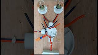 👷One Gang switch with Two lights Wiring electricalwiring wiring electrical camtips1 asmr diy [upl. by Aloysia]