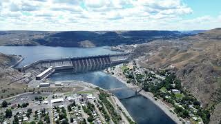 Aerial View for Coulee Dam at Steamboat Rock State Park Crown Point WA USA June 162024 [upl. by Puett]