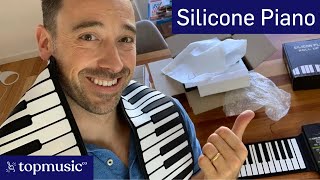 Silicone Roll Up Keyboard Pianos Unboxing and Review [upl. by Eelrehpotsirhc]