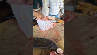 CHOPS CUTTING SKILLS KIRAN MEAT CUTTING karimnagar food meatcuttingmachine meatcutter [upl. by Rawden]