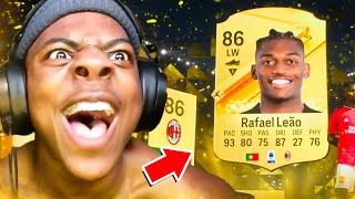 ishowspeeds LUCKIEST FIFA 24 Pack Opening Packs RONALDO RAFAEL LEAO [upl. by Alverta]