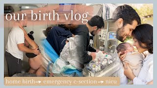 Our Birth Vlog  Home Birth  Emergency CSection  NICU  The Birth of Micah James [upl. by Schram]