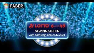 FABER Lotto · LottoGewinnzahlen vom Samstag den 23122023 [upl. by Ardnuas329]