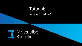 Tutorial Design a Randomized Structure in Materialise 3matic [upl. by Liamsi]