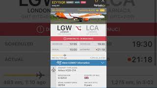 Larnaca LCA U28657 from London Gatwick diverted [upl. by Gnohc]