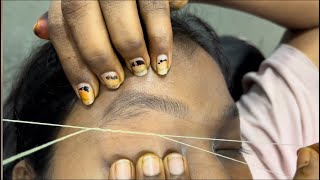 Teenager 1st time eyebrow threading [upl. by Culver]