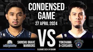 Shinshu Brave Warriors vs Yokohama BCorsairs  Condensed Game [upl. by Fronia]