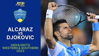 Novak Djokovic vs Carlos Alcaraz F Highlights 2023 WampS Cincinnati Masters Gameplay [upl. by Waxman]