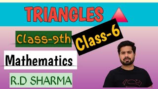 Class6  Congruence triangles 🔺️ RD SHARMA  Mathematics  Class9th [upl. by Koah]