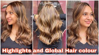 How to Golden Highlights with Global hair coloureasy wayStep by stephair colouringin Hindi 2022 [upl. by Bulley]