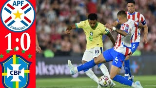 Highlights Paraguay vs Brazil  10   FIFA world cup South American Qualifying 2024 [upl. by Acila]