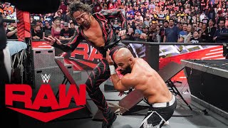 Ricochet takes on Shinsuke Nakamura in a Falls Count Anywhere Match Raw highlights Oct 16 2023 [upl. by Oruam]