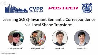 CVPR24 Learning SO3Invariant Semantic Correspondence via Local Shape Transform [upl. by Aknahs]