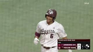 Aggie Baseballs Braden Montgomery Hits 3 Run Home Run Vs ASU [upl. by Ocinemod291]