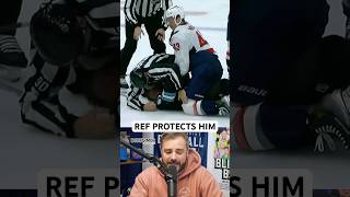 Referee prevents an injury a breakdown nhl hockey sports capitals referee [upl. by Ainav]