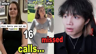 16 missed calls tiktok glow up DESTRTOYED my self esteem [upl. by Curr]