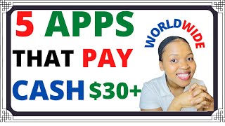 5 APPS THAT PAY CASH 30 [upl. by Ahiel]