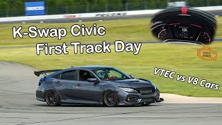 First Track Day in my Engine Swapped 10th Gen Si Pocono Raceway [upl. by Lindberg]