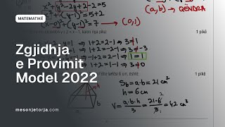 Zgjidhje e Provimit Model  Matura 2022  Përgatitje për Provim  Matematikë [upl. by Anibla]