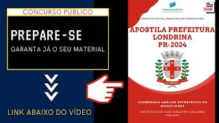 Apostila Prefeitura Londrina PR Serviço Gestão de Esporte 2024 [upl. by Sherri459]