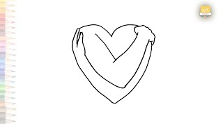 Love myself sketch  Outline sketches easy  How to draw creative drawings  artjanag easy [upl. by Shelah]