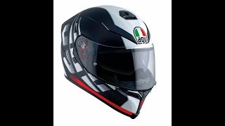 AGV K5 S DARKSTORM Motorcycle Helmet Matt BlackRed [upl. by Novick853]