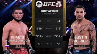 EA SPORTS UFC 5  KHABIB NURMAGOMEDOV vs DUSTIN POIRIER GAME PLAYufc5ps5 [upl. by Simonsen]