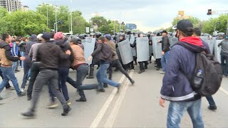 Police detain hundreds at Kazakh election protests  AFP [upl. by Ailaro]