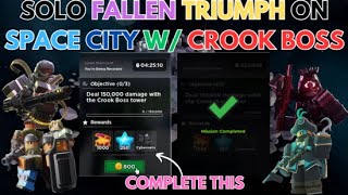 SOLO FALLEN TRIUMPH ON SPACE CITY WITHOUT HCEVENT TOWERS Tower Defense Simulator [upl. by Bobbye]