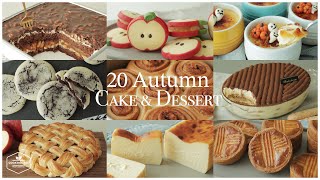 가을에 어울리는 20가지 케이크amp디저트 모음zip  20 Autumn CakeampDessert Recipe  홈베이킹 영상모음 Baking Video  Cooking tree [upl. by Noislla55]