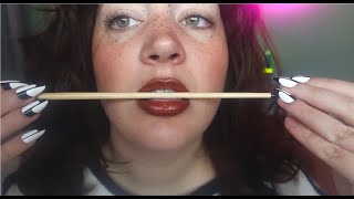 ASMR nibbling amp biting on things intense mouth sounds nibbling amp teeth sounds pencil noms [upl. by Nadab486]