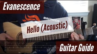 Evanescence  Hello Acoustic Guitar Guide [upl. by Vine311]