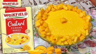 Mango custard Recipe  Weikfield Custard Powder Recipe  Weikfield Mango custard  weikfield custard [upl. by Kary184]