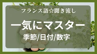 【フランス語★聞き流し】一気にマスター季節、日付、数字 [upl. by Eicnan]