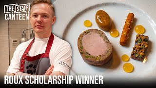 The Roux Scholarship winner Karol Ploch from Kerridges Bar amp Grill makes a fine dining pork recipe [upl. by Virnelli883]