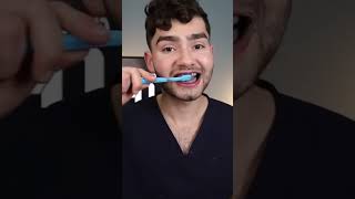 toothbrush dentist satisfying comedy makeup homemade diy braces teeth youtubeshorts [upl. by Earleen776]