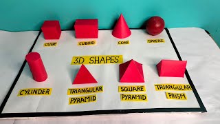 3D shapes model for school project3D geometrical shapes3D shapes math projectmath tlm 3D shapes [upl. by Birmingham]