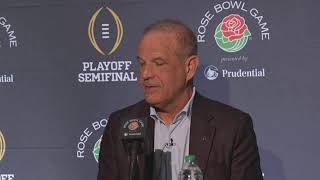 Watch the Rose Bowl Defense Media Day Press Conference with Defensive Coordinator Kevin Steele [upl. by Eilrebmik]