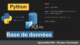 Utiliser Python pour interagir avec une base de données module sqlite3 [upl. by Elocaj]