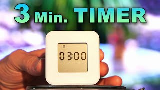 3 Minute Timer  ⏰ Beeping Alarm  No Music  Study Aid Focus Relaxation Cube Box Timers [upl. by Savill]