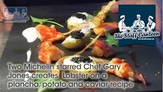 Two Michelin starred chef Gary Jones creates lobster on a plancha potato and caviar recipe [upl. by Donella]